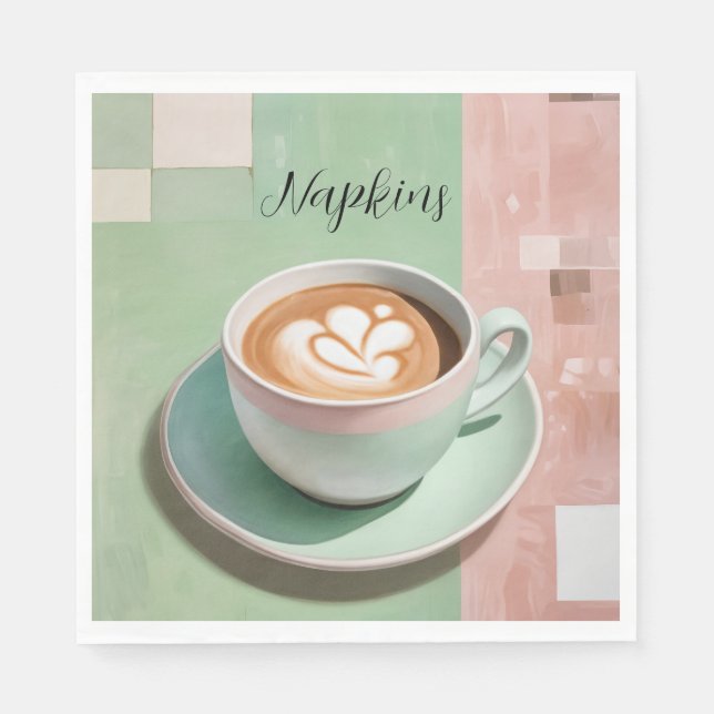 Servilleta De Papel Pastel Latte (Anverso)