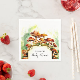 Servilleta De Papel Pastel Little Mushroom Baby Shower