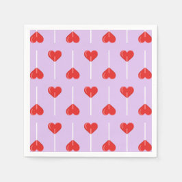 Servilleta De Papel Pastel Love Suckers Red