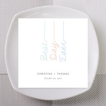 Pastel Mejor Día de la Boda Nombre Personalizado