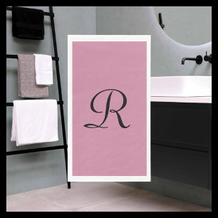 Servilleta De Papel Pastel Minimalista monogramado rosa Rosa de cachem