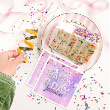 Pastel Moderno Glam Globos de moda Feliz cumpleaño