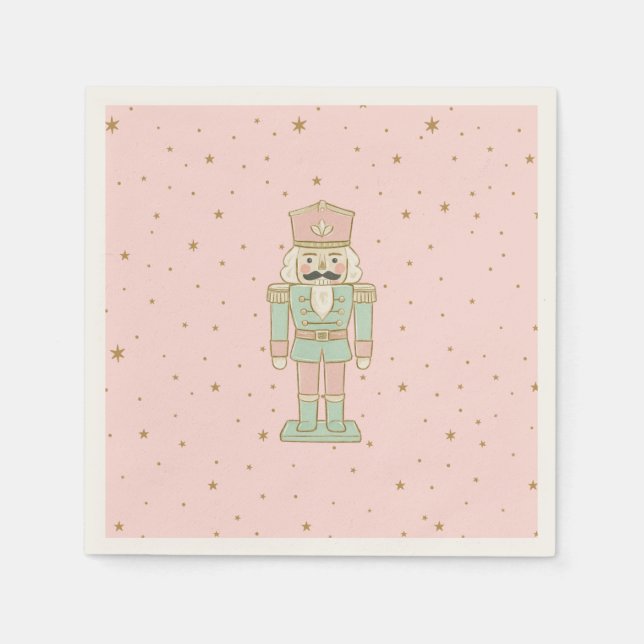 Servilleta De Papel "Pastel Nutcracker – Whimsical Holiday (Anverso)