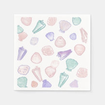 Pastel Painterly Seashell Under the Sea Fiesta