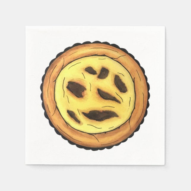 Servilleta De Papel Pastel Pastéis de Nata (Anverso)