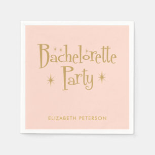 Servilleta De Papel Pastel Peachy Retro Bachelorette