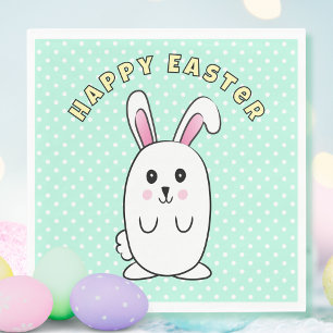Servilleta De Papel Pastel Personalizado de conejo de Pascua