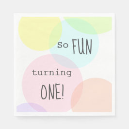 Servilleta De Papel Pastel Polka No Es Divertido Ser Primer Cumpleaños