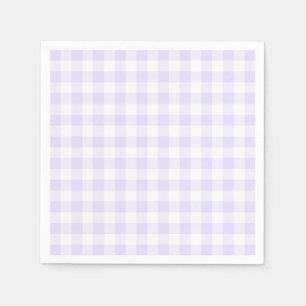 Servilleta De Papel Pastel Purple y White Gingham