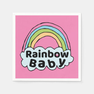 Servilleta De Papel Pastel Rainbow Baby Birth Blessing Birth Miracle