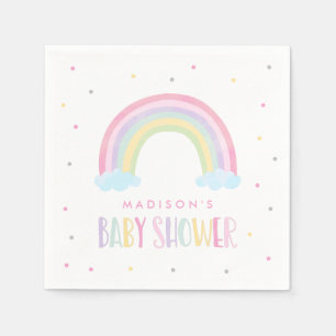 Servilleta De Papel Pastel Rainbow Baby Shower
