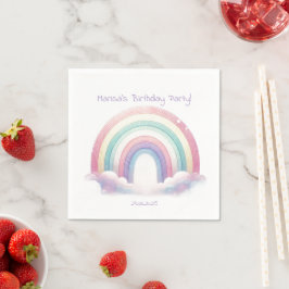 Servilleta De Papel Pastel Rainbow Paper Napkins – Birthday Party