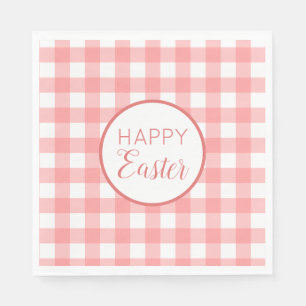 Servilleta De Papel Pastel Raspberry Red Happy Easter Plasto