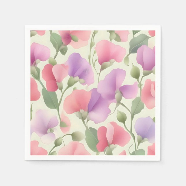 Servilleta De Papel Pastel retro con encanto y dulce (Anverso)