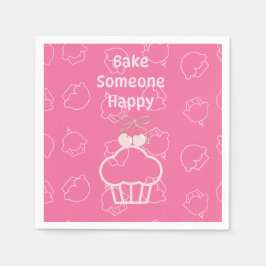 Servilleta De Papel Pastel rosa feliz