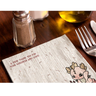 Servilleta De Papel Pastel rosa pastel de café Dragón