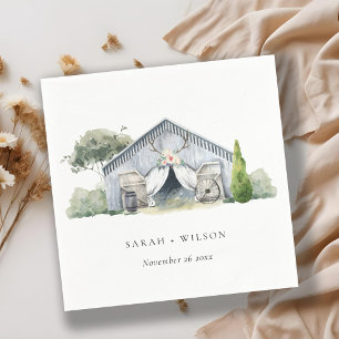Servilleta De Papel Pastel Rústico Dusky Barnyard Boda Temática