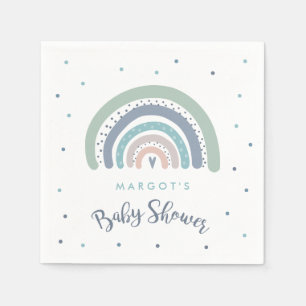 Servilleta De Papel Pastel silenciado Rainbow Baby Shower