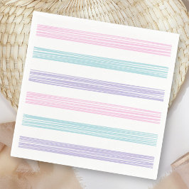 Servilleta De Papel Pastel Stripe Baby Shower