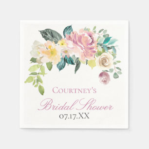 Servilleta De Papel Pastel Summer Floral Bouquet Personalizado