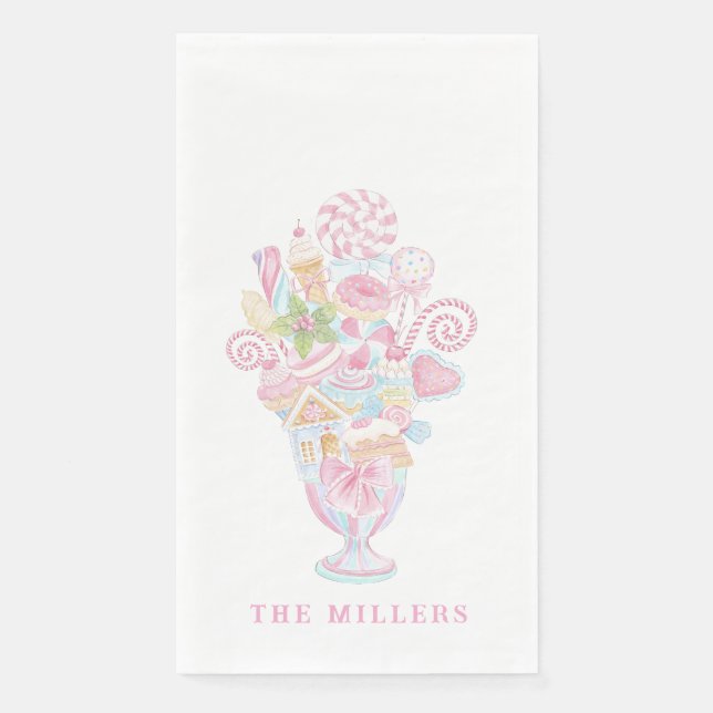 Servilleta De Papel Pastel Sweet Holiday Treats Bougie Milkshake (Anverso)