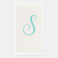 Pastel Verde Azul Elegante Monograma Duplicado | L