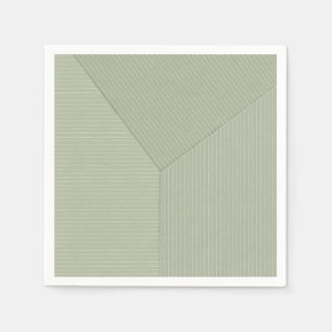 Servilleta De Papel pastel verde, líneas finas sobre verde claro.