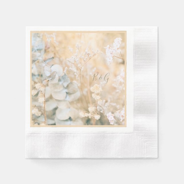 Servilleta De Papel Pastel Wildflower Meadow Boda (Anverso)