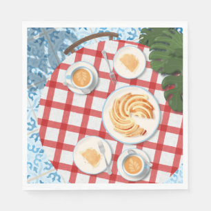 Servilleta De Papel Pastel y café para dos