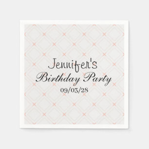 Servilleta De Papel Pastel y Crema Geométrica