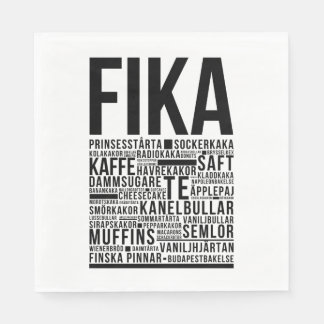 Servilleta De Papel Pasteles de café sueco de Fika Poster de tipografí
