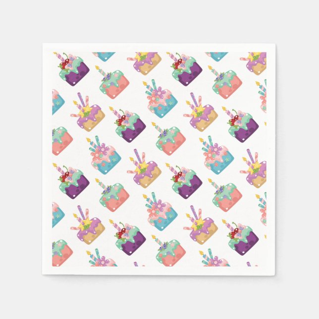 Servilleta De Papel Pasteles de celebraciones (Anverso)