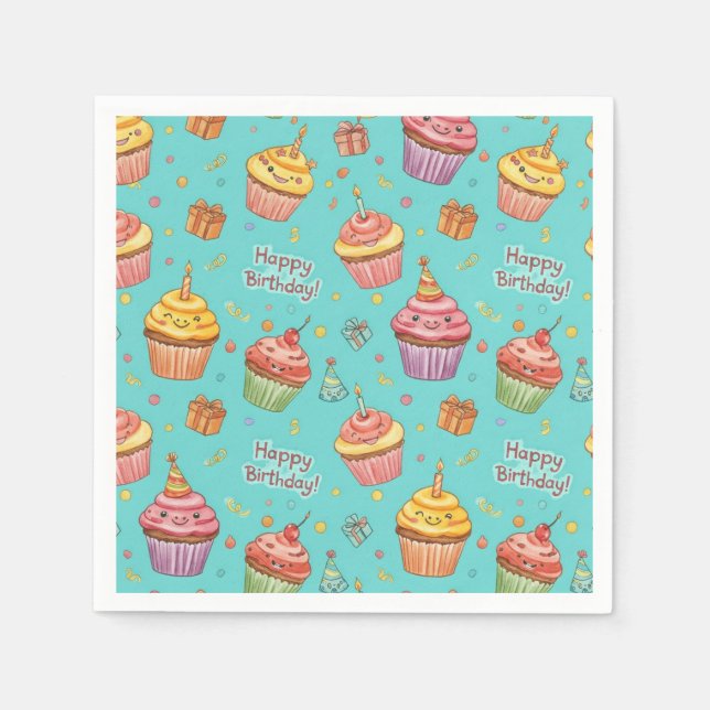 Servilleta De Papel Pasteles divertidos, de Natasha Us (Anverso)