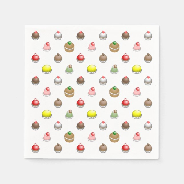 Servilleta De Papel Pasteles pequeños y coloridos (Anverso)