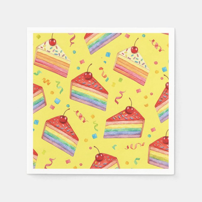 Servilleta De Papel Pasteles y Streamers, de Natasha Us (Anverso)