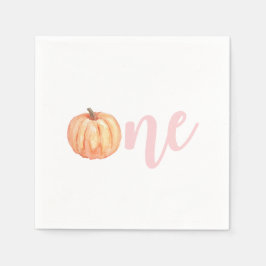 Servilleta De Papel Pastelito de calabaza cumpleaños uno rosa pastel