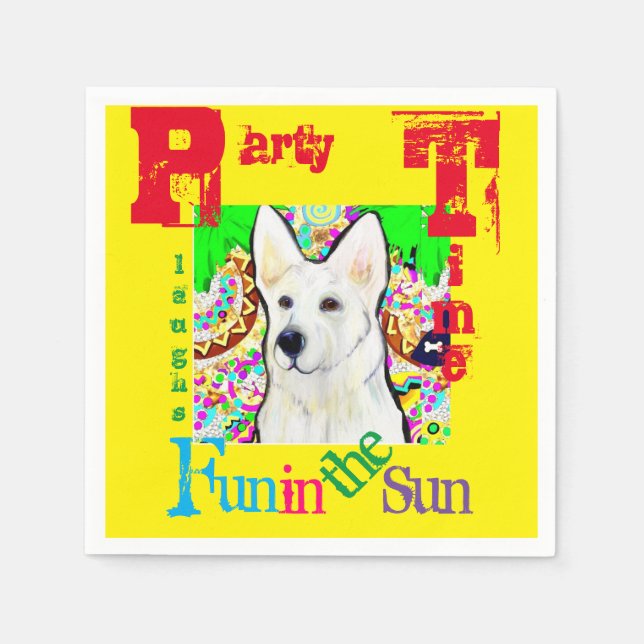 Servilleta De Papel Pastor Alemán  (Anverso)