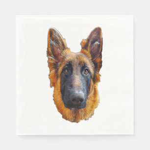 Servilleta De Papel Pastor Alemán Cachorro Lindo Perro LSC 
