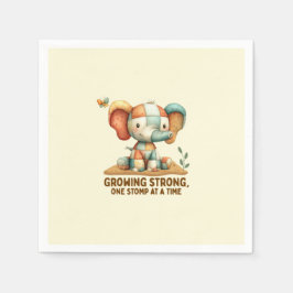 Servilleta De Papel Patchwork Elephant “Growing Strong