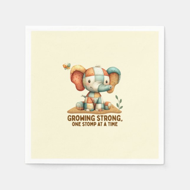 Servilleta De Papel Patchwork Elephant “Growing Strong (Anverso)