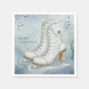 Servilleta De Papel Patinaje de hielo del navidad