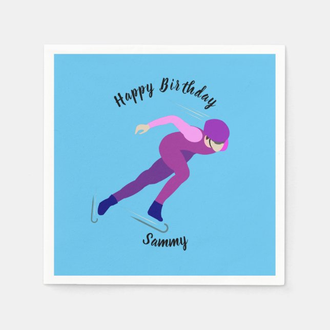 Servilleta De Papel Patinaje de velocidad (Anverso)