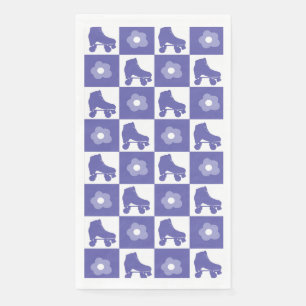 Servilleta De Papel Patinaje Derby Skate sobre un rodillo violeta