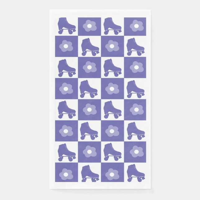 Servilleta De Papel Patinaje Derby Skate sobre un rodillo violeta (Anverso)