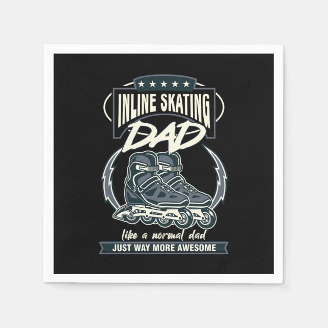Servilleta De Papel Patinaje en línea Padre Rollerblading Roller Ska (Anverso)