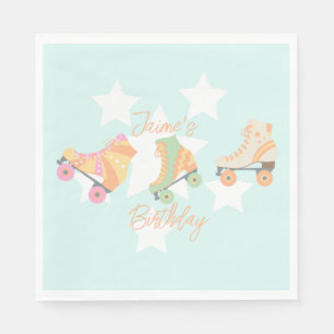 Servilleta De Papel Patinaje en Rollerball Birthday Pastel Stars