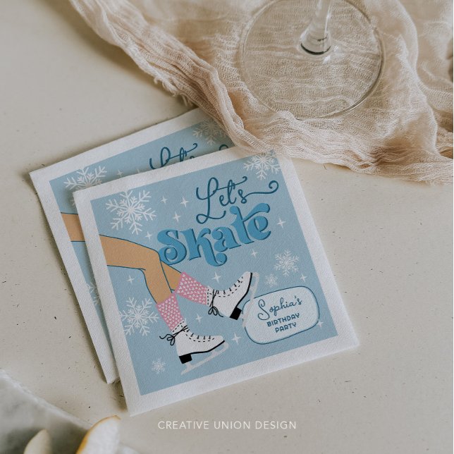 Servilleta De Papel Patinaje sobre hielo Cumpleaños Decoración Fiesta  (Subido por el creador)