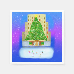 Servilleta De Papel Patinaje Sobre Hielo En El Rockefeller Center