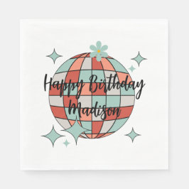 Servilleta De Papel Patinaje sobre ruedas Retro Papel de cumpleaños