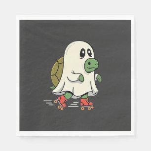 Servilleta De Papel Patines De Tortuga Fantasma Diseño De Halloween_1